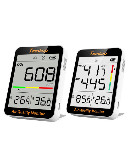 Monitor de Calidad del Aire Temtop S1 y C1 - PM2.5 y CO2 Monitor de Calidad del Aire Temtop S1 y C1 - PM2.5 y CO2