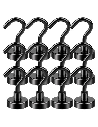 Ganchos Magnéticos LOVIMAG 12 Pcs 13.6 kg Resistentes al Óxido