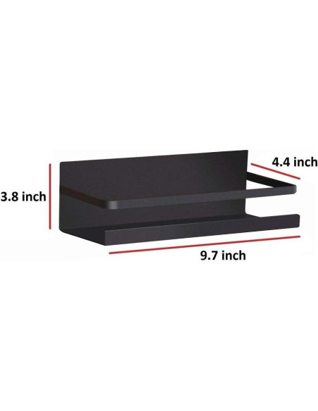 Organizador de Especias Magnético TIYOORTA Negro 24.6x11.2 cm Organizador de Especias Magnético TIYOORTA Negro 24.6x11.2 cm