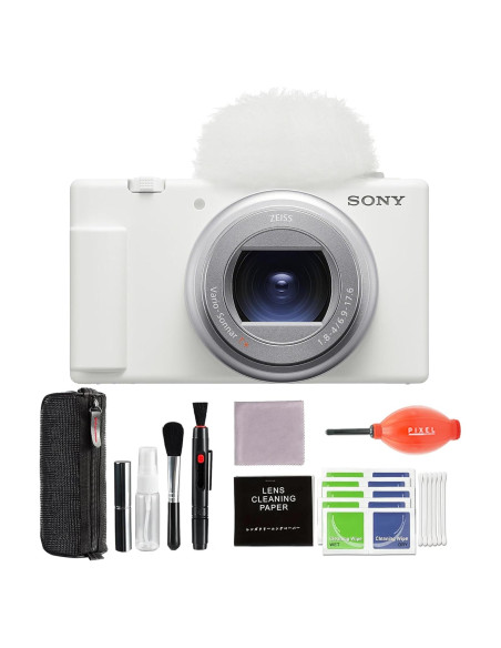 Cámara Vlog Sony ZV-1 II Blanca con Accesorios y Paquete de Viaje Cámara Vlog Sony ZV-1 II Blanca con Accesorios y Paquete de Viaje