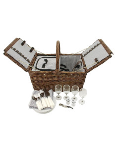Cesta de Picnic Twine Cape Cod para 4 Personas con Vino