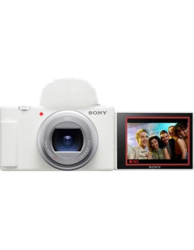 Cámara Vlog Sony ZV-1 II Blanca con Accesorios y Paquete de Viaje