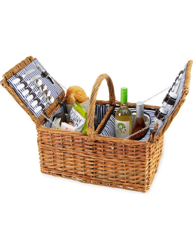 Cesta de Picnic Twine Cape Cod para 4 Personas con Vino