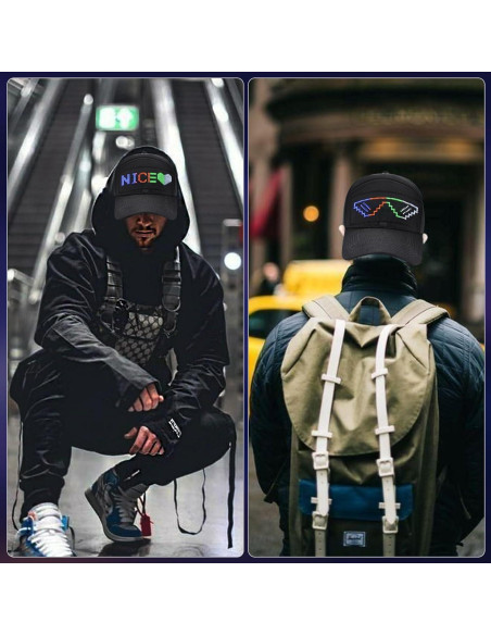 Gorra LED Inteligente GOTUS con Control APP Bluetooth Multicolor Gorra LED Inteligente GOTUS con Control APP Bluetooth Multicolor