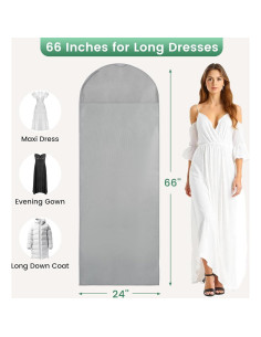 Bolsa de Ropa Larga Carbrea 167.6 cm con Cremallera - Gris 2