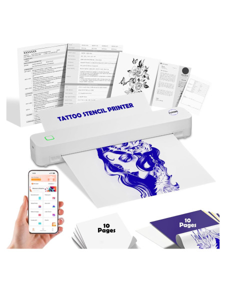 Impresora Térmica de Tatuajes YUEBBB C80S Inalámbrica Bluetooth Impresora Térmica de Tatuajes YUEBBB C80S Inalámbrica Bluetooth