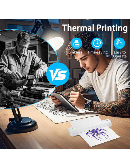 Impresora Térmica de Tatuajes YUEBBB C80S Inalámbrica Bluetooth Impresora Térmica de Tatuajes YUEBBB C80S Inalámbrica Bluetooth