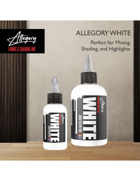 Tinta para Tatuajes Blanca Premium Allegory 113.4 g Vegana Tinta para Tatuajes Blanca Premium Allegory 113.4 g Vegana