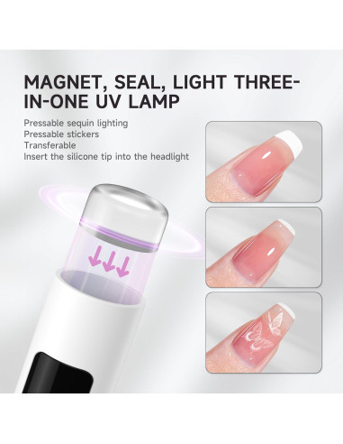 Lámpara UV portátil halmai para uñas con curado rápido 20/60s