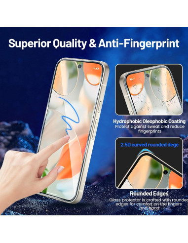 Protector de Pantalla TQLGY para Google Pixel 9 Pro XL - 2 Paquetes