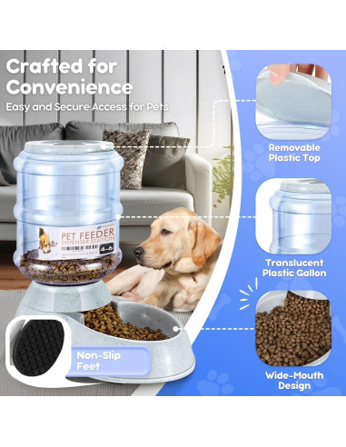 Dispensador de Comida Automático Flexzion 1.81-2.72 kg para Mascotas
