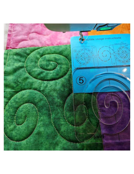 Plantilla de Acolchado Bequilter Free Motion Q5 - Remolino Plantilla de Acolchado Bequilter Free Motion Q5 - Remolino