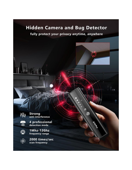 Detector de Cámaras Ocultas YPMEW X10 Pro - Precisión y Portátil Detector de Cámaras Ocultas YPMEW X10 Pro - Precisión y Portátil