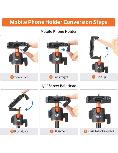 Trípode Extensible UURig TP-16 para Teléfonos y Cámaras Trípode Extensible UURig TP-16 para Teléfonos y Cámaras