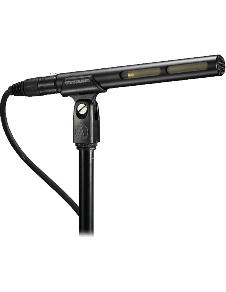 Micrófono de Condensador Audio-Technica AT875R con Soporte y Cable XLR Micrófono de Condensador Audio-Technica AT875R con Soporte y Cable XLR