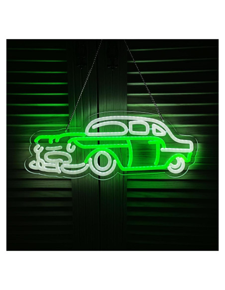 Cartel de Neón Coche Clásico vgvlgnss 43x20 cm USB Cartel de Neón Coche Clásico vgvlgnss 43x20 cm USB