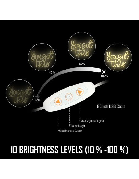 Letrero de Neón LED You Got This CinsYarn 30x10 cm Regulable Letrero de Neón LED You Got This CinsYarn 30x10 cm Regulable