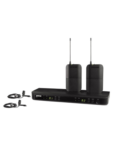 Sistema de micrófono inalámbrico Shure BLX188/CVL - 14h batería, 100m alcance
