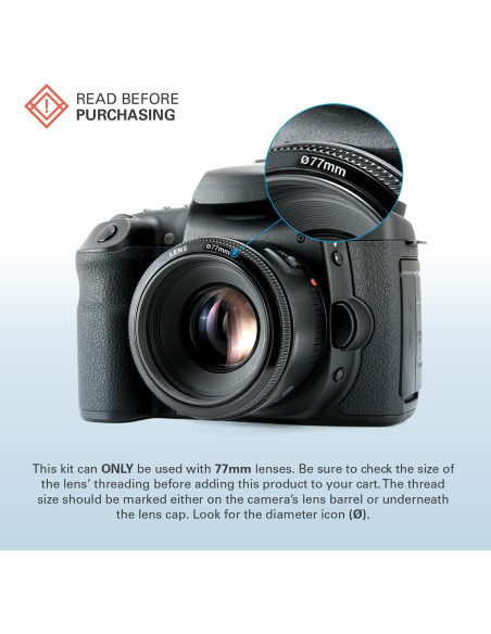 Kit de Filtros Polaroid 77mm UV CPL ND9 con Funda Nylon Kit de Filtros Polaroid 77mm UV CPL ND9 con Funda Nylon