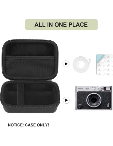 Funda Dura para Cámara Instantánea Fujifilm Instax Mini EVO Negra