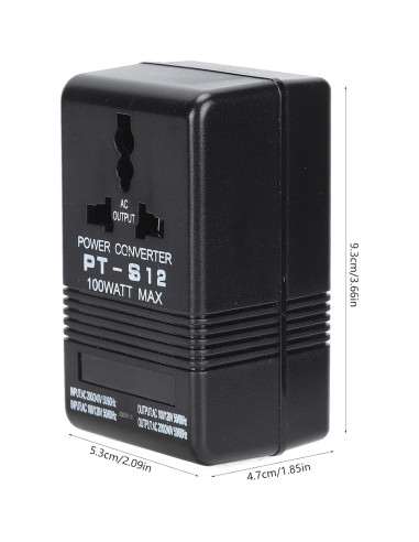Convertidor de Voltaje Naroote PT-S12 100W para Viajes