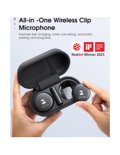 Micrófono Lavalier Inalámbrico BOYA USB-C, Cancelación de Ruido, 30h Batería 2