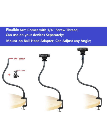 Soporte de Montaje Flexible AceTaken 64cm para Webcam Soporte de Montaje Flexible AceTaken 64cm para Webcam