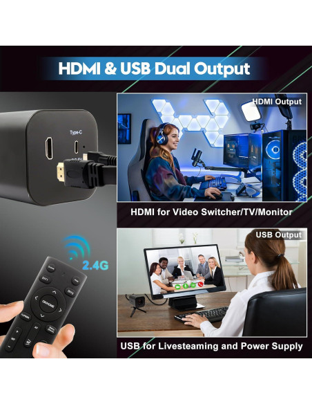 Cámara Web SVPRO 12X Zoom 4K USB HDMI 1080P 60fps Cámara Web SVPRO 12X Zoom 4K USB HDMI 1080P 60fps