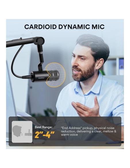 Micrófono Dinámico XLR MAONO PD100 para Podcast y Grabación Micrófono Dinámico XLR MAONO PD100 para Podcast y Grabación