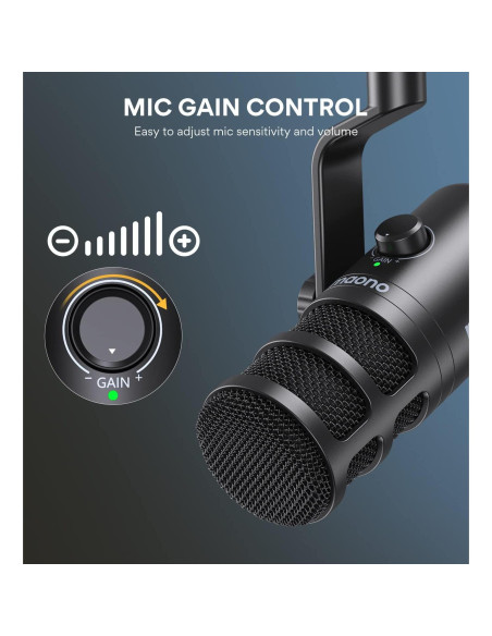 Micrófono Dinámico USB MAONO PD100U con Soporte de Brazo Micrófono Dinámico USB MAONO PD100U con Soporte de Brazo
