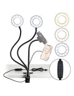 Luz de Anillo LED NexiGo 8.89 cm con Soporte para Móvil