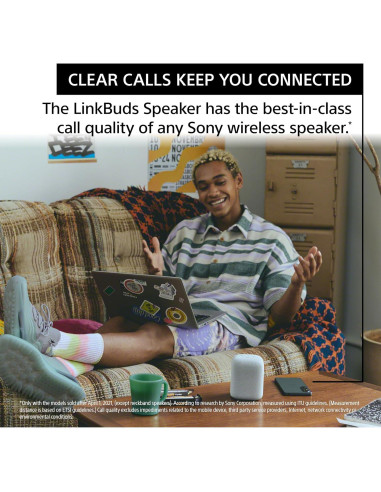 Altavoz Bluetooth Portátil Sony LinkBuds - Negro, 25h Batería