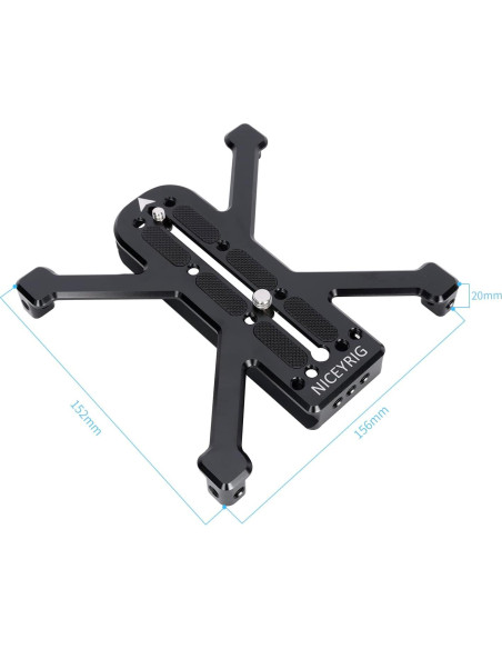 Placa de liberación rápida NICEYRIG para Manfrotto 500/501/577/701 Placa de liberación rápida NICEYRIG para Manfrotto 500/501/577/701