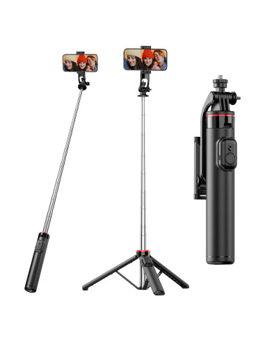Trípode KAZTORY 132 cm para Teléfono y Selfie Stick