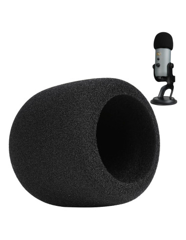 Filtro Pop Espuma Negra para Micrófonos Blue Yeti y Pro