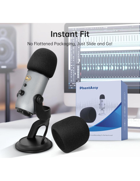 Filtro Pop Espuma Negra para Micrófonos Blue Yeti y Pro Filtro Pop Espuma Negra para Micrófonos Blue Yeti y Pro
