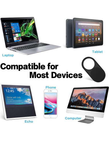 Cubierta de Webcam Deslizante imluckies 6 Pcs Metal 0.05 cm