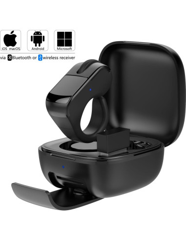 Ratón Anillo Bluetooth ByteWave D06 Pro con Touchpad Negro