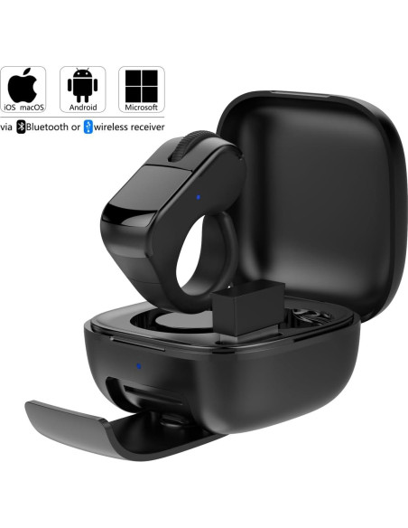 Ratón Anillo Bluetooth ByteWave D06 Pro con Touchpad Negro Ratón Anillo Bluetooth ByteWave D06 Pro con Touchpad Negro
