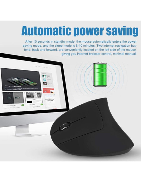 Ratón óptico vertical ergonómico USB para zurdos XUMIUZIY 2000 DPI Ratón óptico vertical ergonómico USB para zurdos XUMIUZIY 2000 DPI