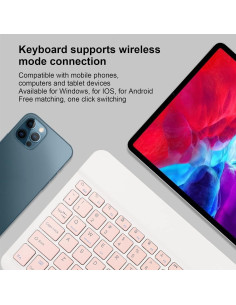 Combo Teclado y Ratón Bluetooth Wisoqu, Carga USB, 10" 2