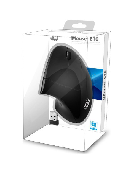 Ratón Óptico Ergonómico Vertical Inalámbrico Adesso iMouse E10 Ratón Óptico Ergonómico Vertical Inalámbrico Adesso iMouse E10