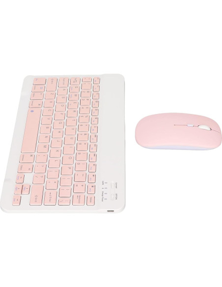 Combo Teclado y Ratón Bluetooth Wisoqu, Carga USB, 10" Combo Teclado y Ratón Bluetooth Wisoqu, Carga USB, 10"