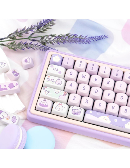 Juego de Teclas PBT 132 Unidades COOMICKEY MOA Kawaii Juego de Teclas PBT 132 Unidades COOMICKEY MOA Kawaii