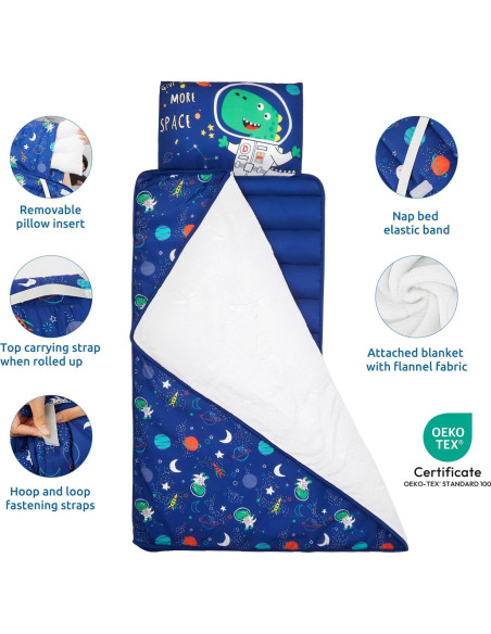 Colchoneta de Siesta Safotad Azul 133x85 cm con Almohada y Manta Colchoneta de Siesta Safotad Azul 133x85 cm con Almohada y Manta