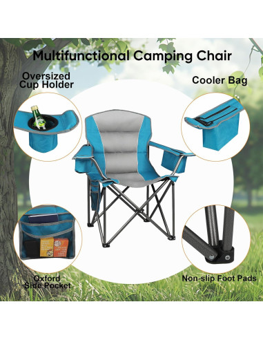 Paquete de 2 Sillas de Camping Northroad Plegables 182 KG