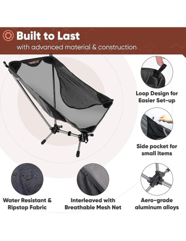 Silla de Camping Ultraligera TREKOLOGY YIZI LITE con Alfombra