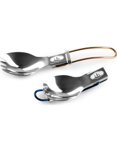 Spork Plegable GSI Outdoors Glacier - Acero Inoxidable, 36g 2