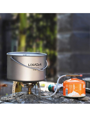 Olla de Titanio Lixada 2800ml Ultraligera para Camping