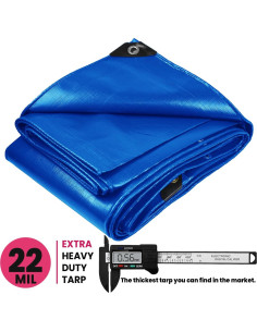 Lona PROTARP 7.32x7.32m Azul 22 Mil Impermeable UV Resistente 2